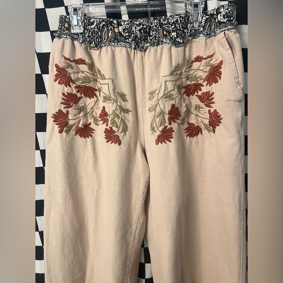 Blue Velvet whimsical embroidered joggers - Picture 3 of 16